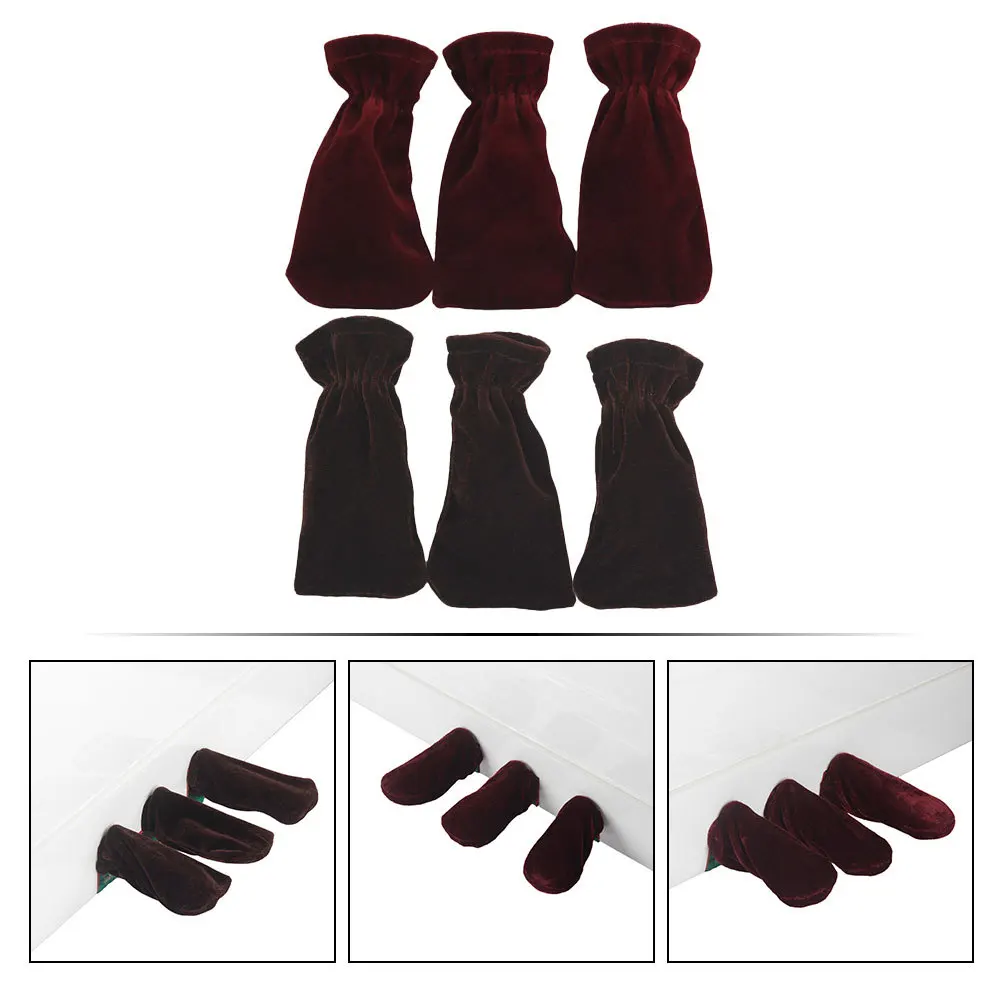 

6Pcs Premium Pleuche Piano Foot Pedal Covers Soft Non Slip Protective Sleeves Elastic Fit Suitable for Most Piano Accessories