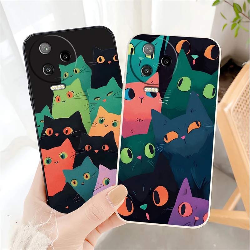 Funny Big Eyes Cat Pattern Phone Case For Infinix Note 10 11 12 G96 30 8I NFC Silicone Soft Shockproof Bumper Back Cover Fundas image 6