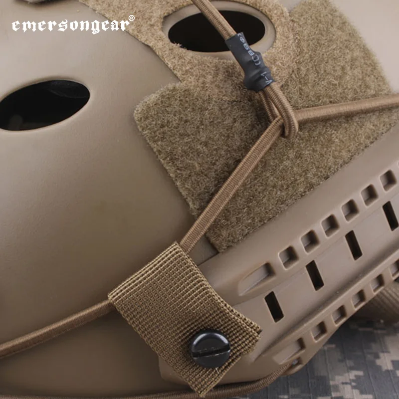 Emersongear 2PCS Helmet Rubber String Elastic Helmet Adapter Cable Line Connector Goggles Auxiliary Lanyard Hunting Combat
