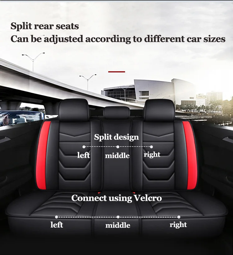 Universal Full Set Car Seat Covers For Nissan Tiida March Qashqai J11 Leaf X Trail T32 Fiat Grande Punto Bravo Auto Accessories