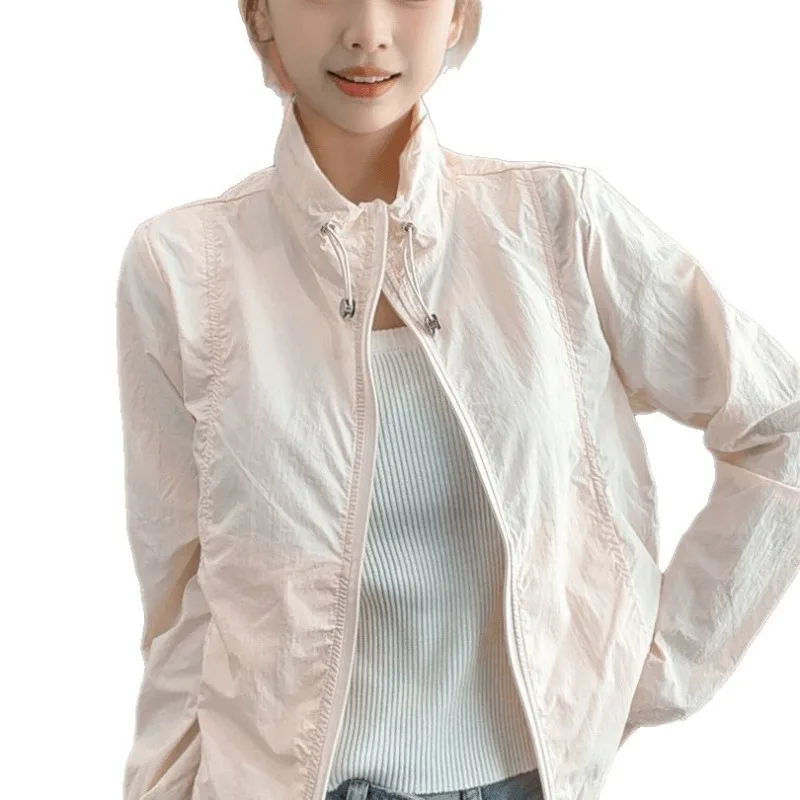 A New Fashionable Short Long-sleeved Petite Lightweight Versatile Sun-protective Breathable and Sun-protective Jacket for Women
