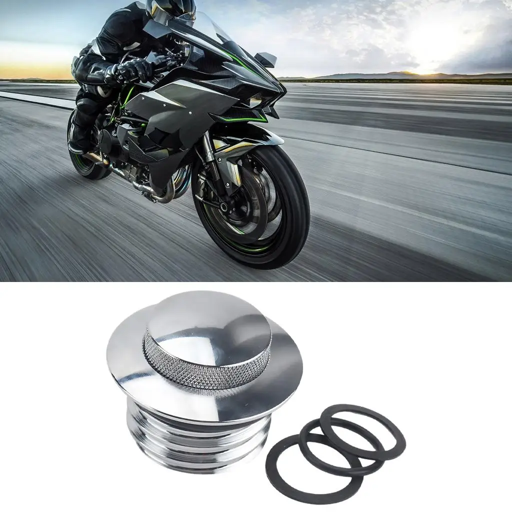 Motorcycle Fuel Tank PopUp Gas Caps, CNC Exhaust Port Vented Flush Mount Storage Caps for 1982-2019 Fuel Filler Caps