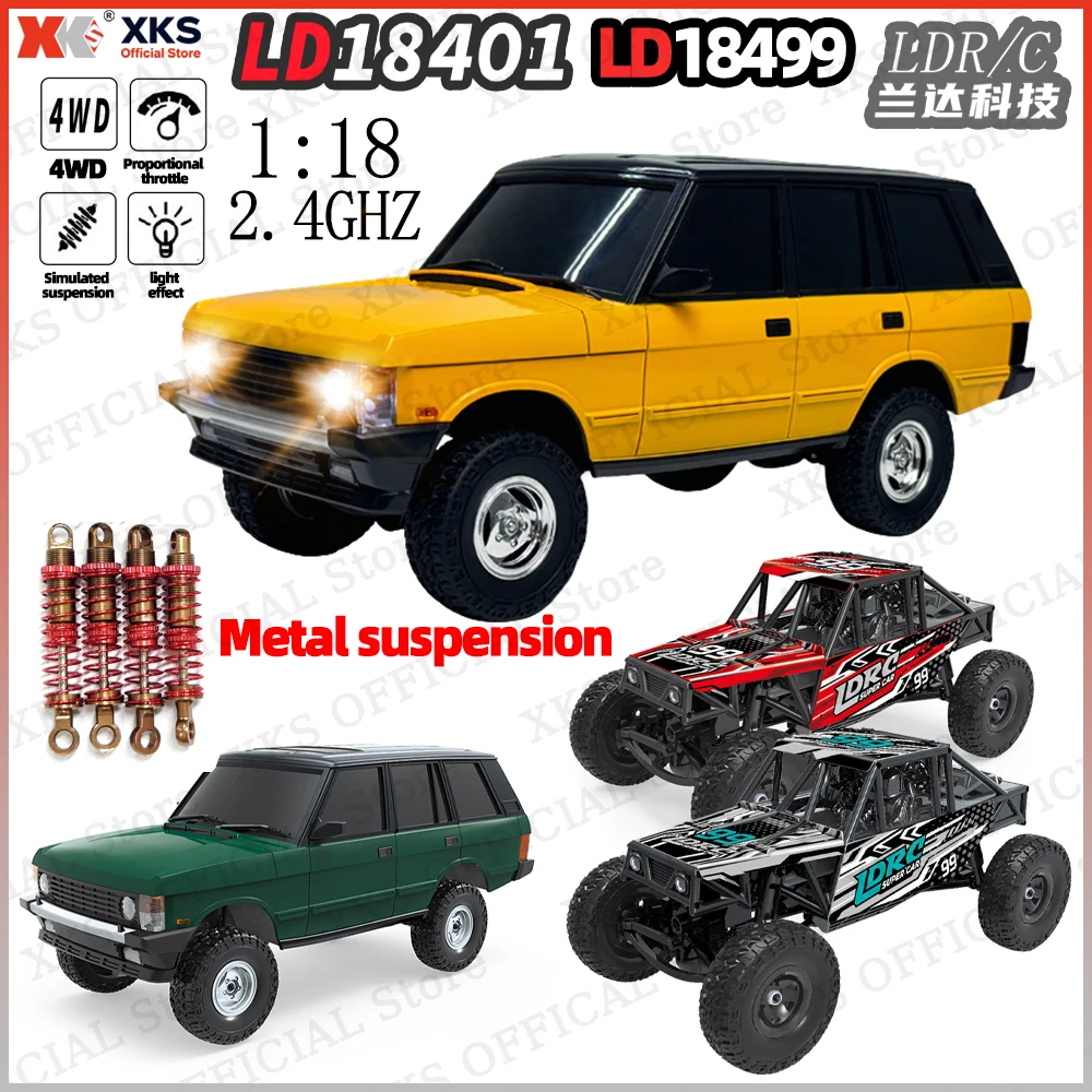 

XKS LDRC LD18401 LD18499 1/18 4WD Off-Road RC Climbing Car 2.4G Anti-Interference Electric Remote Control Toy Gift for Boys