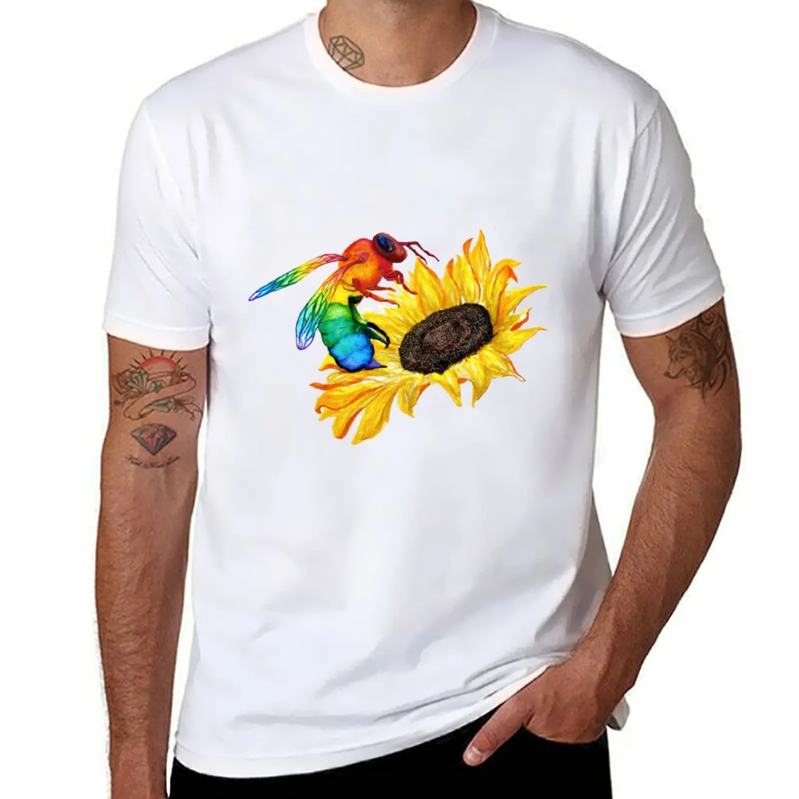 

Rainbow honeybee logo only - Gender Inclusive Biology T-Shirt oversizeds blanks men clothing