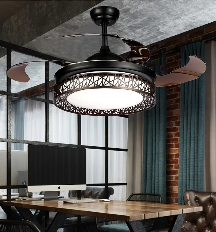 Invisible Ceiling Fan Light Dimming Bedroom Living Room Dining Room Simple Electric invisible Led Ceiling Fan Lamp