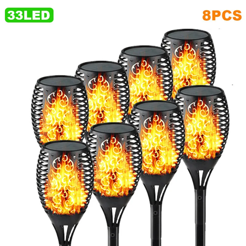 12/33/96 Led Solar Fakkel Licht Gazon Tuin Plug In Licht Buiten Binnenplaats Waterdicht Inductie Decoratie Landschap Vlam Licht