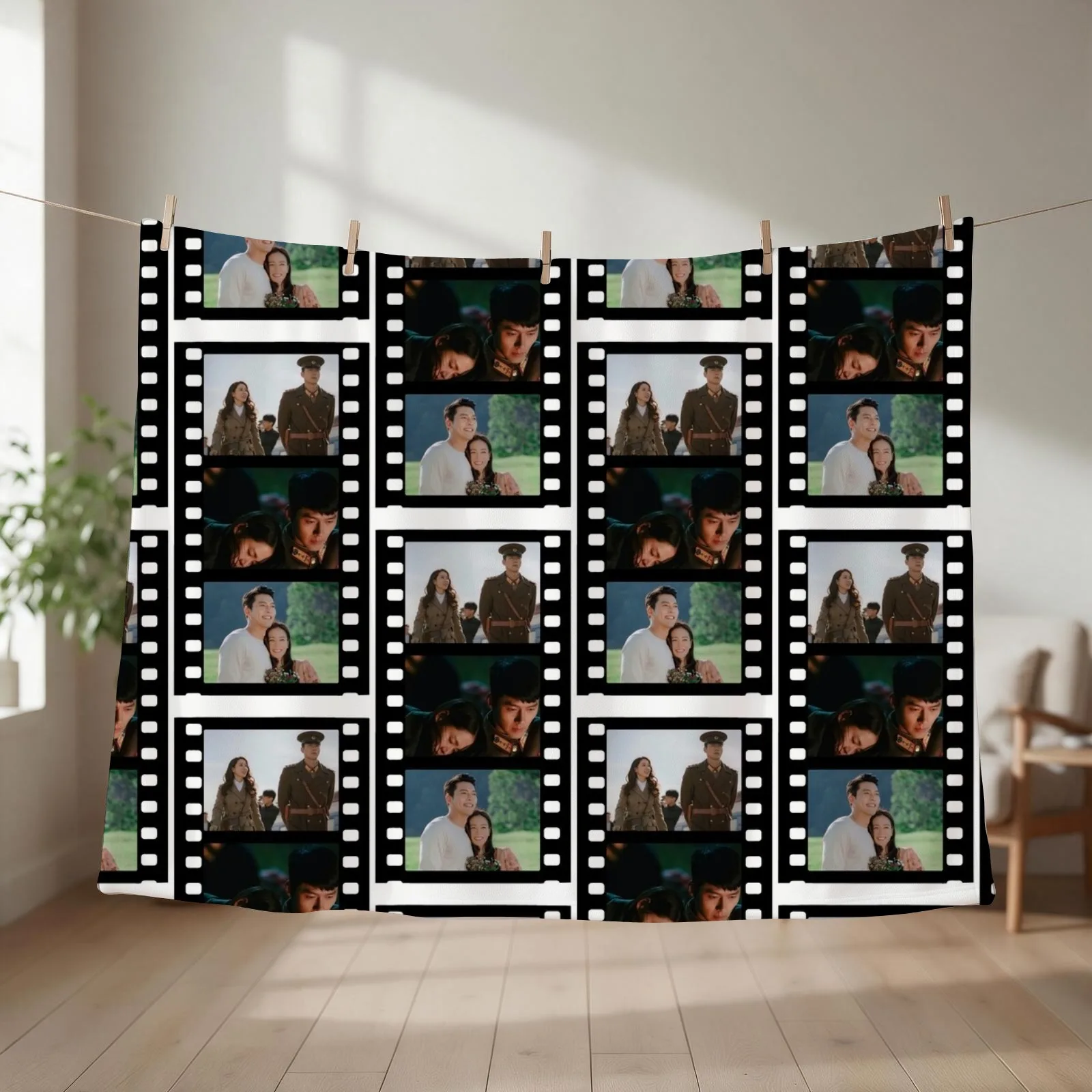 Crash Landing On You on film Throw Blanket couch cozy soft plush fuzzy picnic outdoor blanket