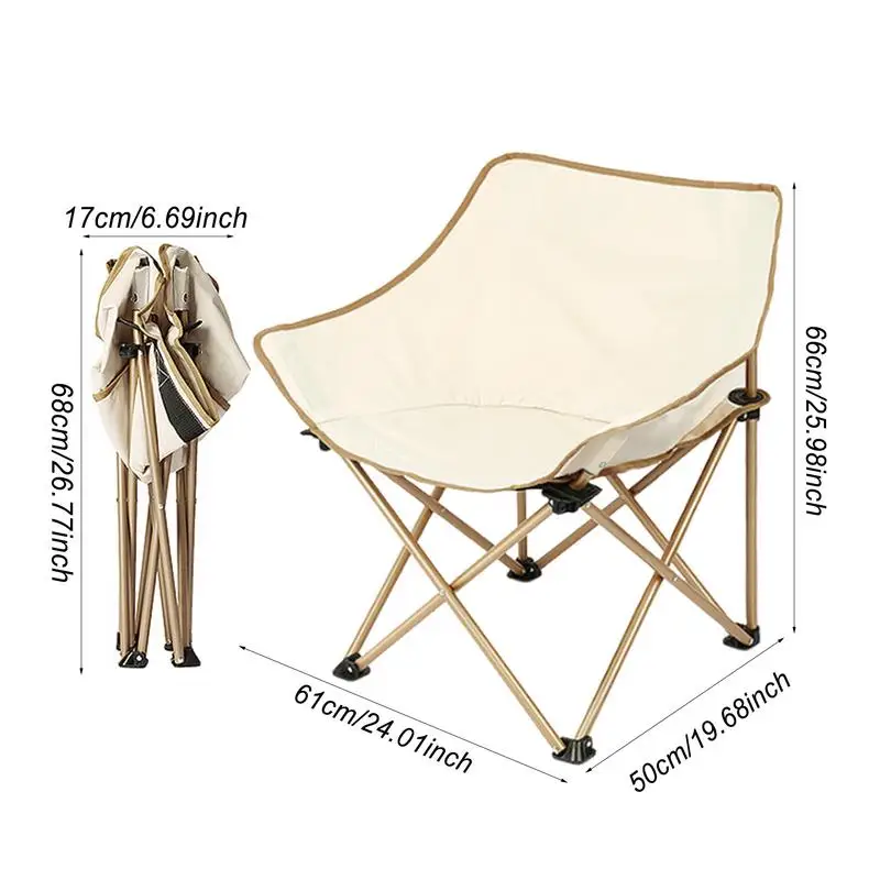 Folding Camping Chairs Detachable Moon Chair Outdoor Camping Fishing Chair Foldable Chair For Outdoor Festivals Trips Bbqs Beach