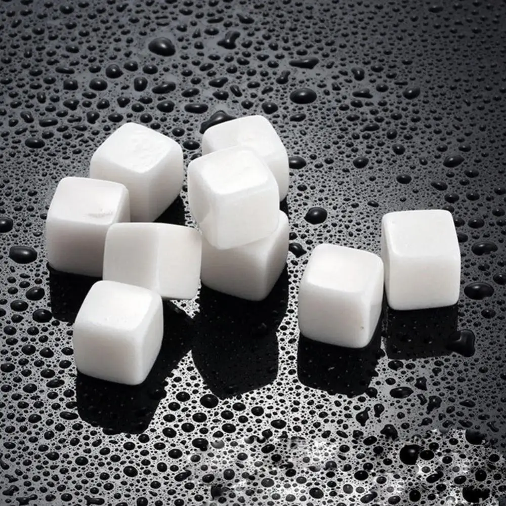 6/9Pcs Granite Ice Cube Stone Reusable Cooling Ice Cubes Whiskey Stones Granite Whiskey Rocks Bar Party Wine Chilling Stones