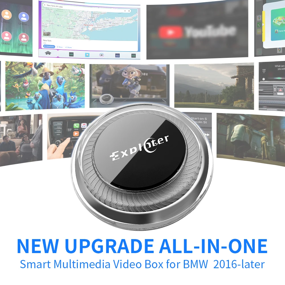 128G Exploter ApplePie BM CarPlay Adapter Ai Box OS13 Wireless CarPlay for Android YouTube Deepal S7 CarPlay IOS Player