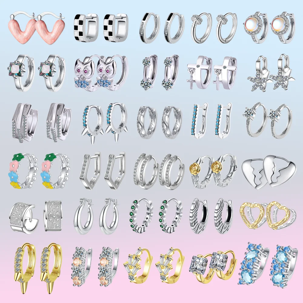 2026 Love Heart Dropping Glaze Hoop Earrings for Women Vintage Ear Buckle Huggies Trendy Metal Jewelry Party Earring Accessorie