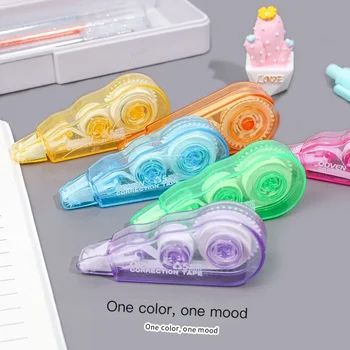 Ensemble de mini rubans portables pour fille, fournitures scolaires et de bureau, cadeau promotionnel, Corée du Sud, papeterie mignonne, 6 pièces par paquet