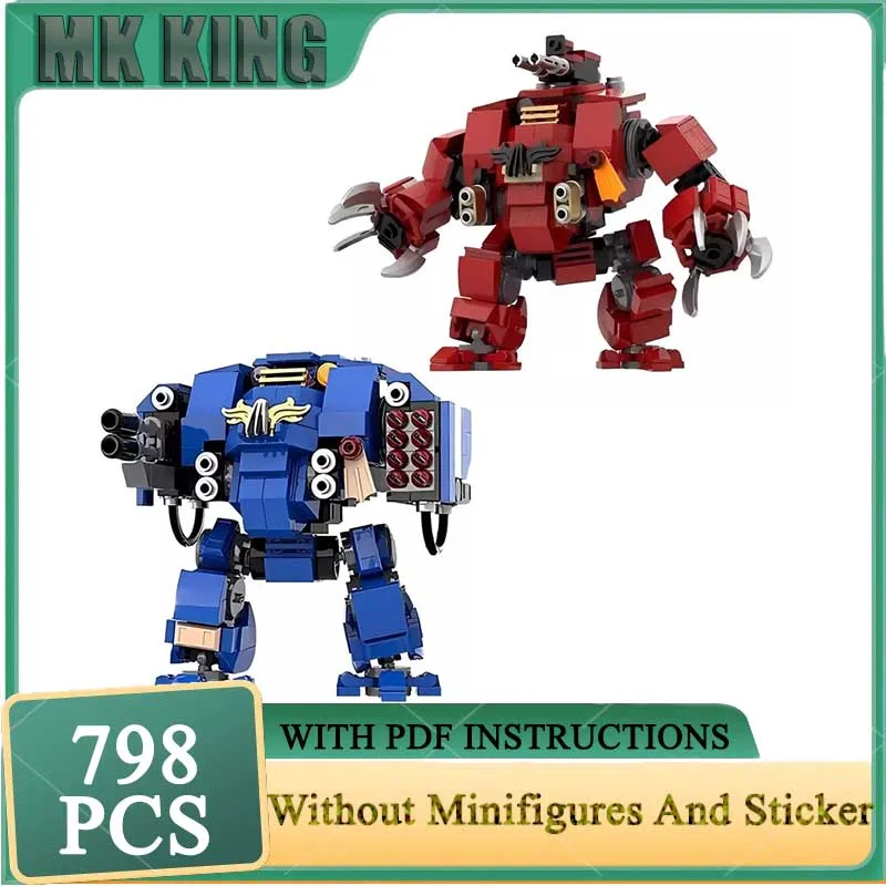 

Moc Ballistus Dreadnought Mecha Warrior Модель Боевой робот-головоломка Строительные блоки Кирпичи Сборка Молот Игрушки Креативный подарок для детей