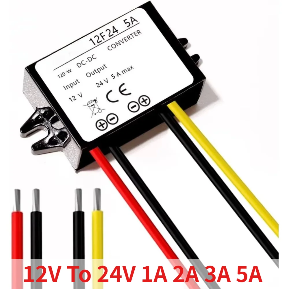 DC/DC 12V zu 24V Konverter 5A Aufwärtswandler Wasserdichtes Spannungsversorgungsmodul Boost-Transformator für Auto LKW Fahrzeug