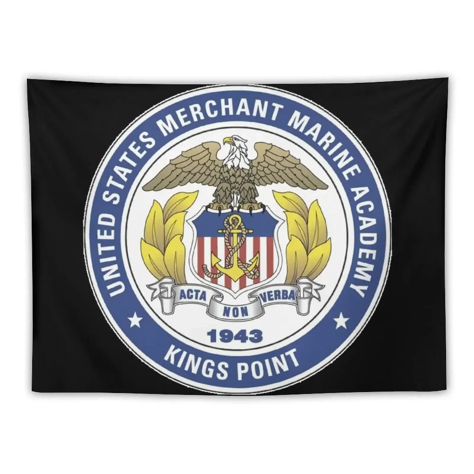 Merchant Marine Academy Logo Tapestry Wallpapers Home Decor Room Aesthetic Decor Home And Comfort Decor Tapestry