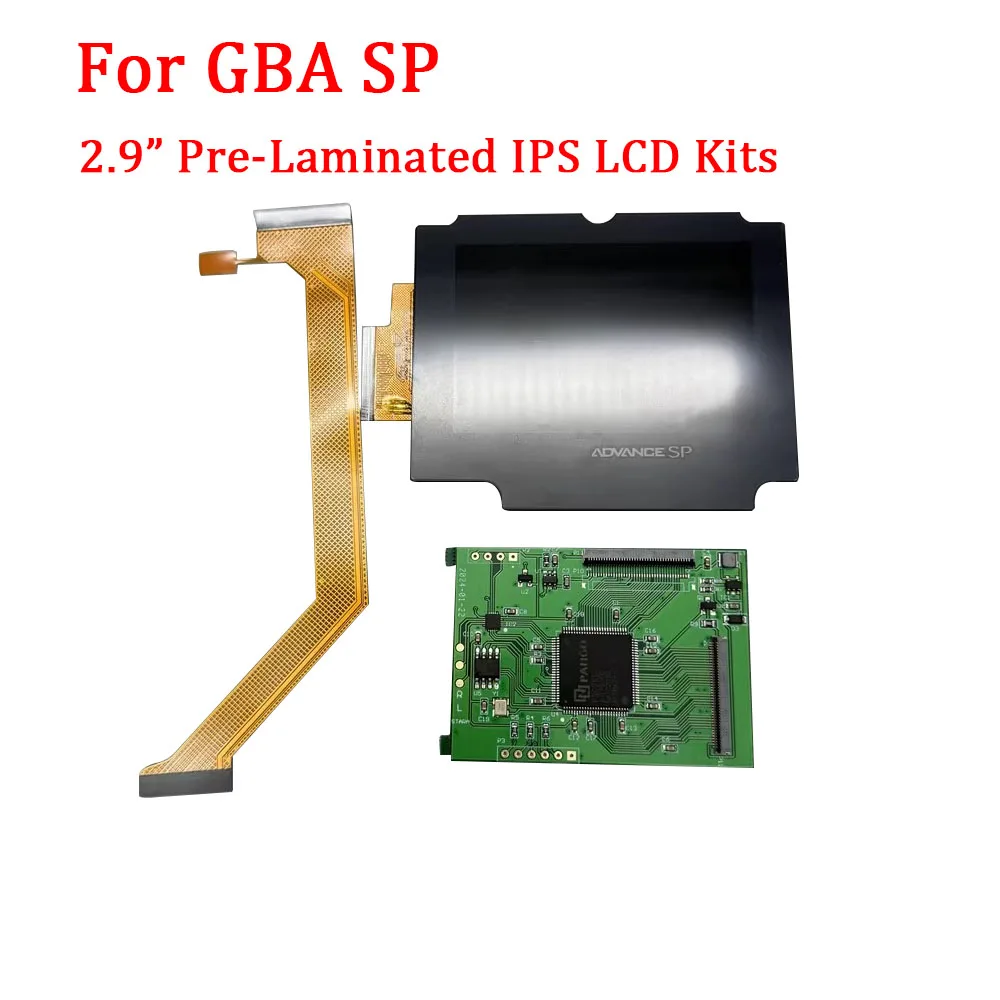 

for GBA SP 2.9inch Laminated Backlit IPS LCD Screen Replacement for GameBoy Advance Black White Display Style IPS LCD Display