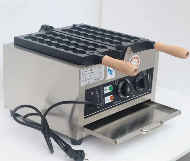 Commercial Bubble Egg Waffle Machine, Makes 3-Ball & 7-Ball String Skewer Cakes, for Pastry Dessert Street Food