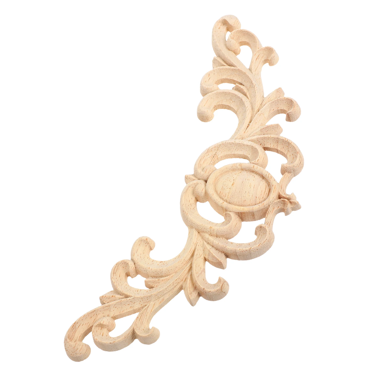 

European Wood Carved Onlay Appliques Unpainted For Furniture Cabinet Door Wall Bed Decorative Wood Trim Home Decor