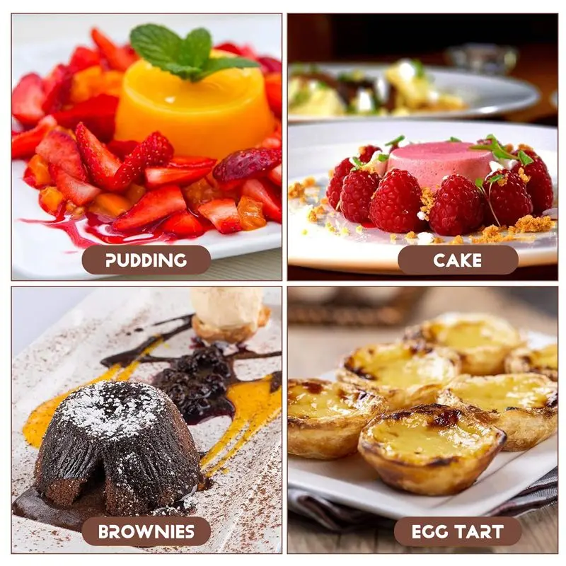 Individual Molds Pudding Molds Cups Mini Chocolate Molten Pans Non-Stick Cupcake Cake Cookie Pudding Mold-AT36