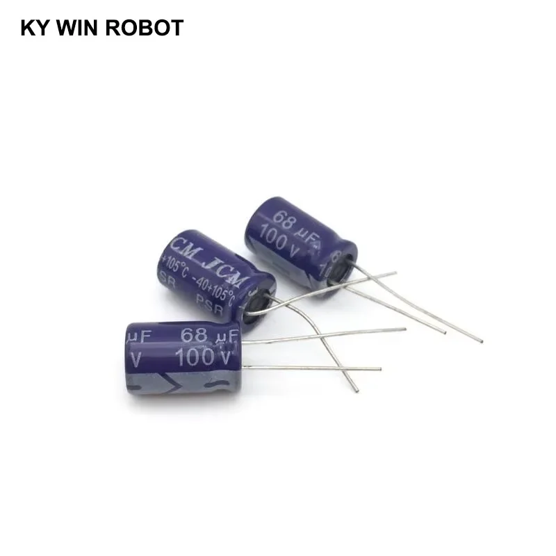 10 pcs Aluminum electrolytic capacitor 68 uF 100 V 10 * 17 mm frekuensi tinggi Radial Electrolytic kapasitor