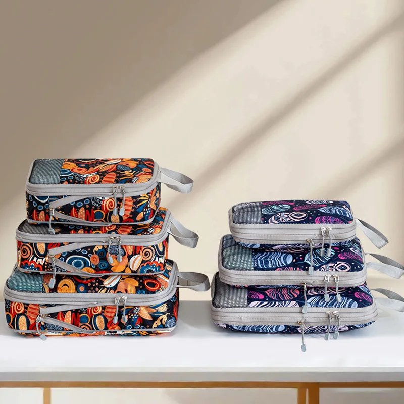

Printing travel storage bag compression set digital toileting makeup storage bag clothes shoes luggage travel bag