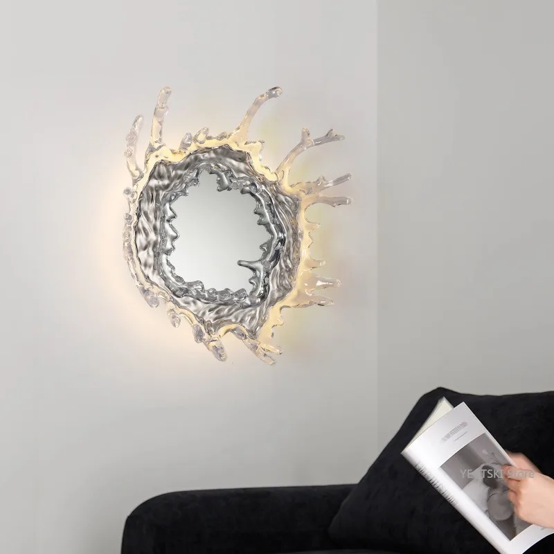 

Shuidi Ruishui Mirror Entrance Decoration Dreamy Atmosphere Bedroom Bathroom Dressing Magic Mirror Wall Light