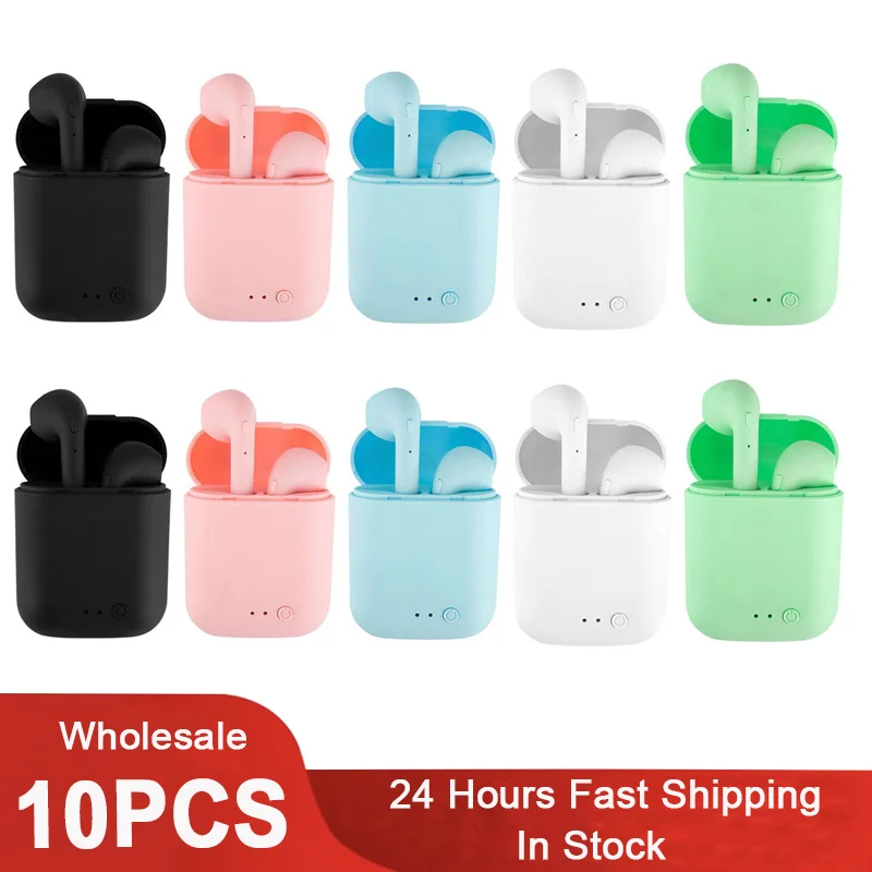 10Pcs/Lot True Wireless Bluetooth Earphone Binaural Small In Ear Buds Sports Stereo Bass TWS Earbuds Sports Headset Mini 2