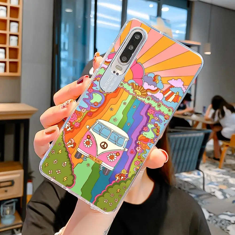 Indie Hippie Art Phone Case for Samsung S21 A10 for Redmi Note 7 9 for Huawei P30Pro Honor 8X 10i Cover