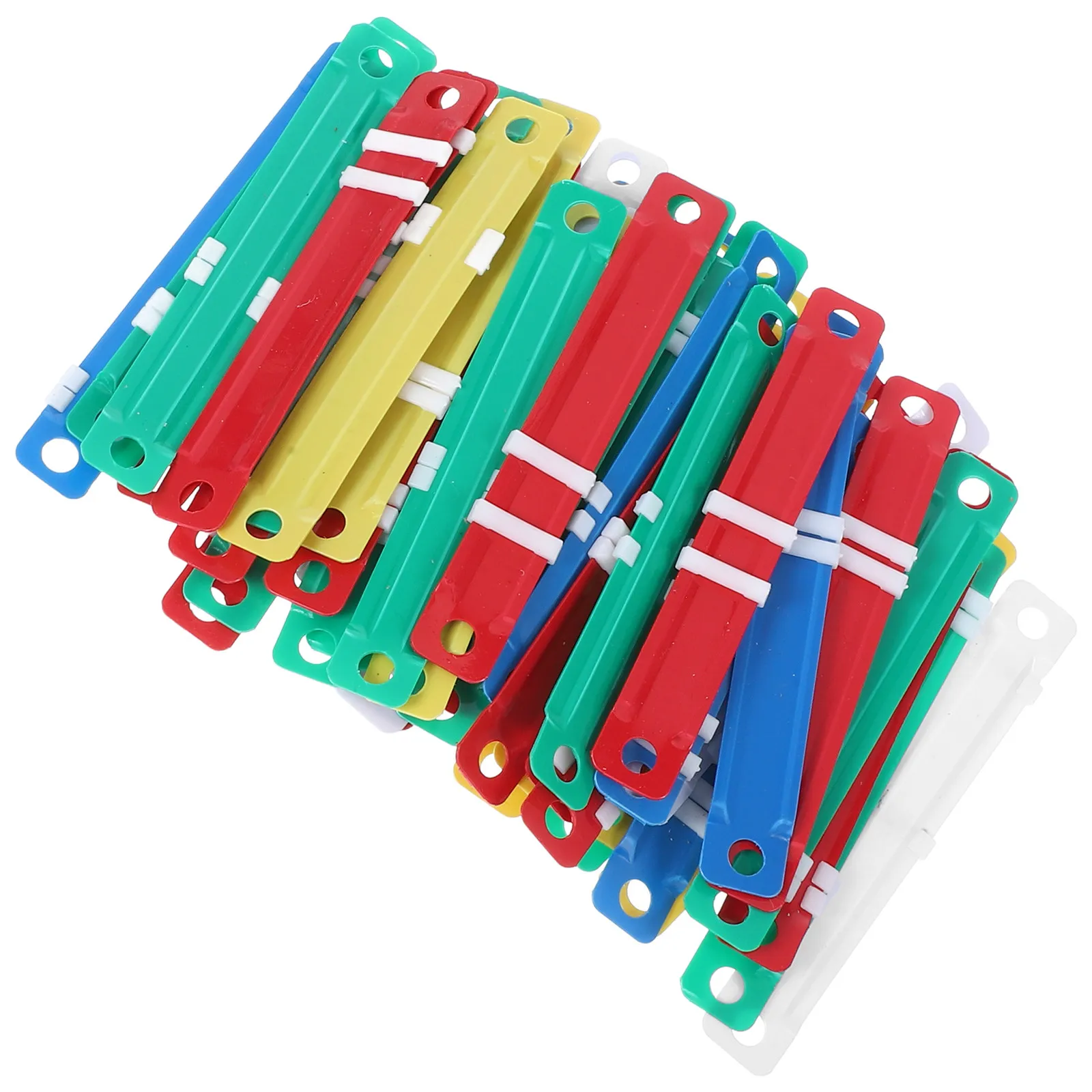 100Pcs Plastic Iron Book Binder Clips Mechanism for Loose Leaf Notebook DIY Planner Binder Spine Inserts Paper Binding Clip