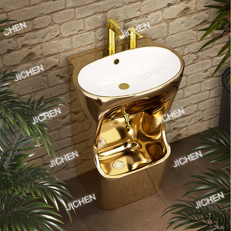 

Новая цветная керамическая раковина-колонна для мытья лица, рук и ног, для использования внутри и вне помещений, цельная, высокотемпературная