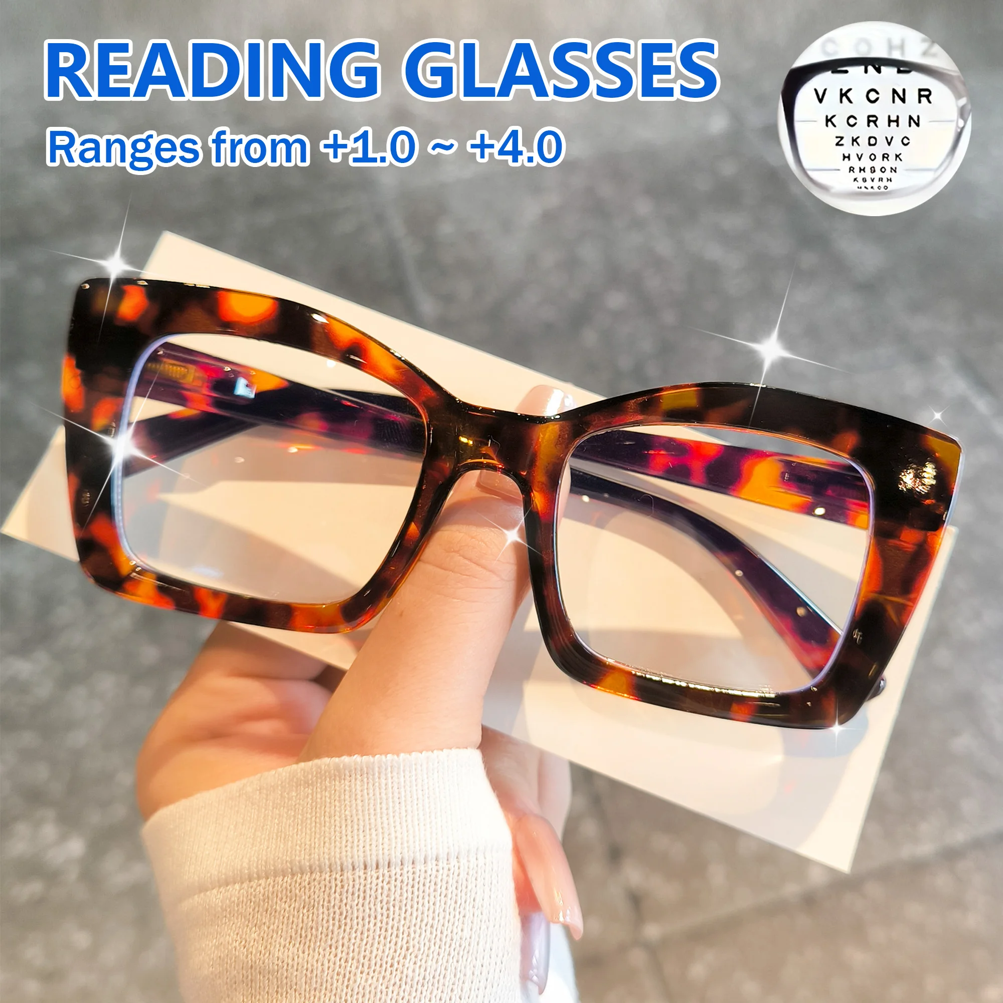 Schicke Cat-Eye-Lesebrille für Damen und Herren – Vintage-Lesebrille, ideal zum Lesen von Computern, Spielen, Fernsehern und Telefonen – Detail 3