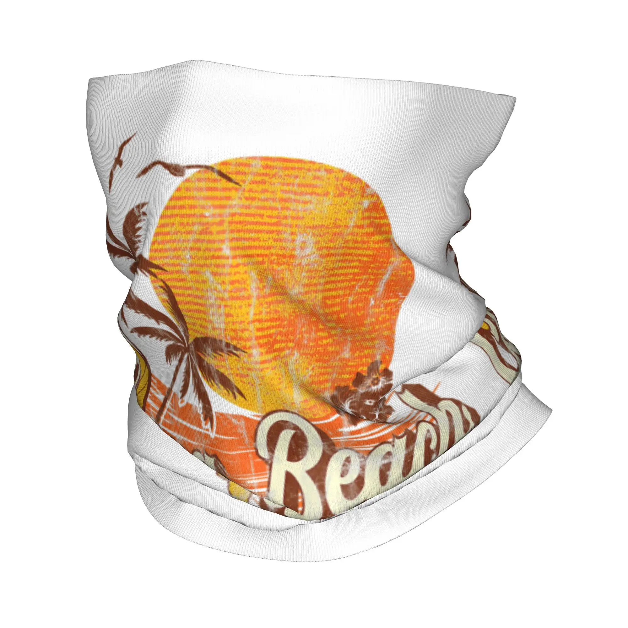 Cocoa Beach Florida FL Retro Vintage Bandana Neck Cover Printed  Balaclavas Mask Scarf Warm Headband Outdoor Sports Unisex Adult