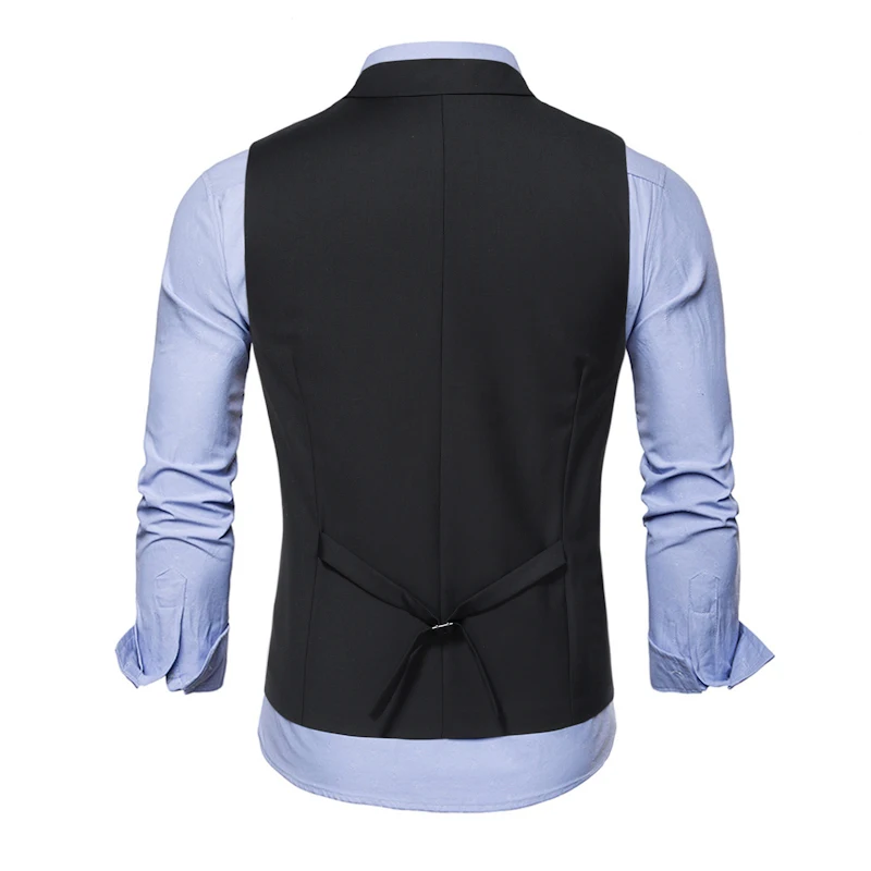 Formal Suit Vest For Men Chaleco Hombre Elegante Double Breasted Wedding Party Formal Slim Fit Sleeveless Jacket Mens Waistcoat