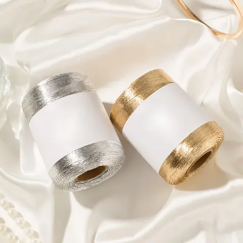 1mm 450Meters Gold Silver Metallic Thread Cord for Macrame DIY Craft String 200g Christmas Ornaments Knitting Braiding Supplies