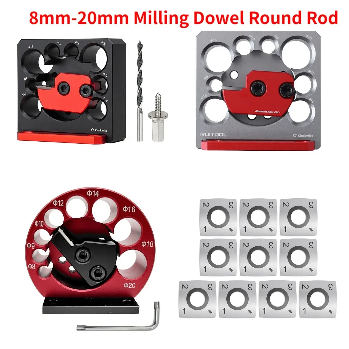 

Adjustable Dowel Maker Jig 8mm-20mm Hand tools set Carbide Blades Woodworking Electric Drill Milling Dowel Round Rod Auxiliary