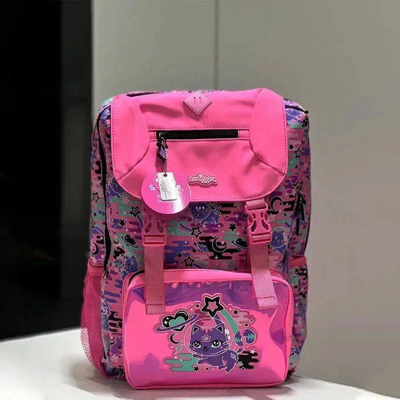 Genuine Australian Smiggle Pink Space Cat Large Capacity Backpack Wallet Lunch Bag Water Bottle Stationery Student Gift