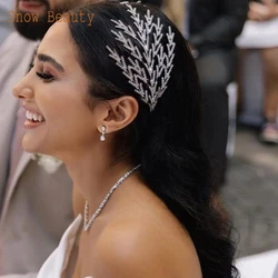 A254 Rhinestone Headband for Women Tiara Bridal Headpiece Bridal Headwear Wedding Hair Accessories Princess Crown Queen Diadem