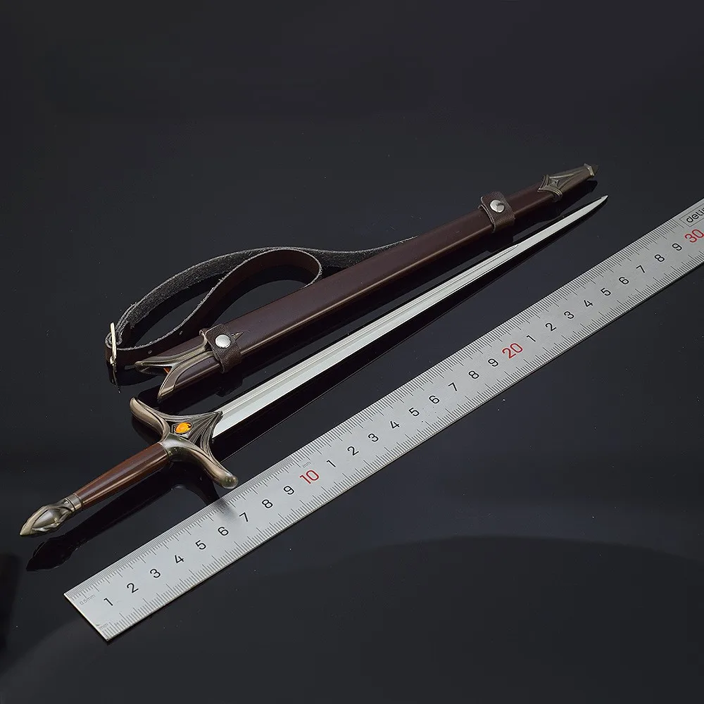 30 センチメートルエルフ女王中世騎士武器映画テレビ周辺金属サムライソード装飾コレクション工芸品ギフトおもちゃ男の子のため