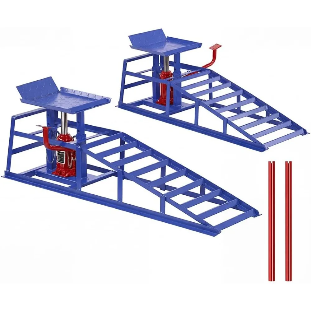 Auto Car Truck Service Ramps Lifts with Pedal, Garage Car Lift Hydraulic Ramps 5 Ton,Automotive Hydraulic Lift Repair Frame Lift