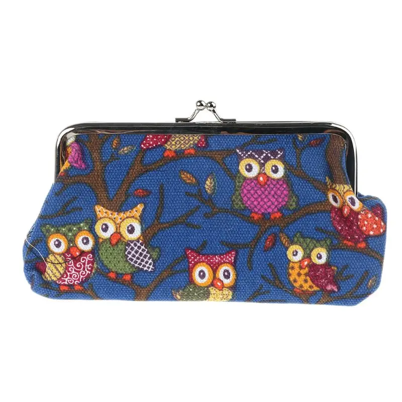 European Style Women Lovely Owl Hasp Purse Lady Wallet Clutch Bag