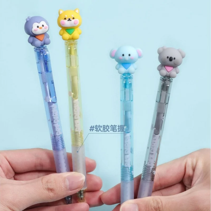 

24pcs/lot Kawaii Koala Penguin Elephant Animal Erasable Gel Pen Cute Dog 0.5mm Blue Ink Signature Pens Office School Supplies