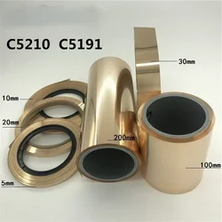 Phosphor Bronze Copper Strip, Wear-Resistant, Bronze, Spring, Elastic, Tin, Bronze, Tape, C5210, C5191, 5/10/20/30/100/200mm, 1m