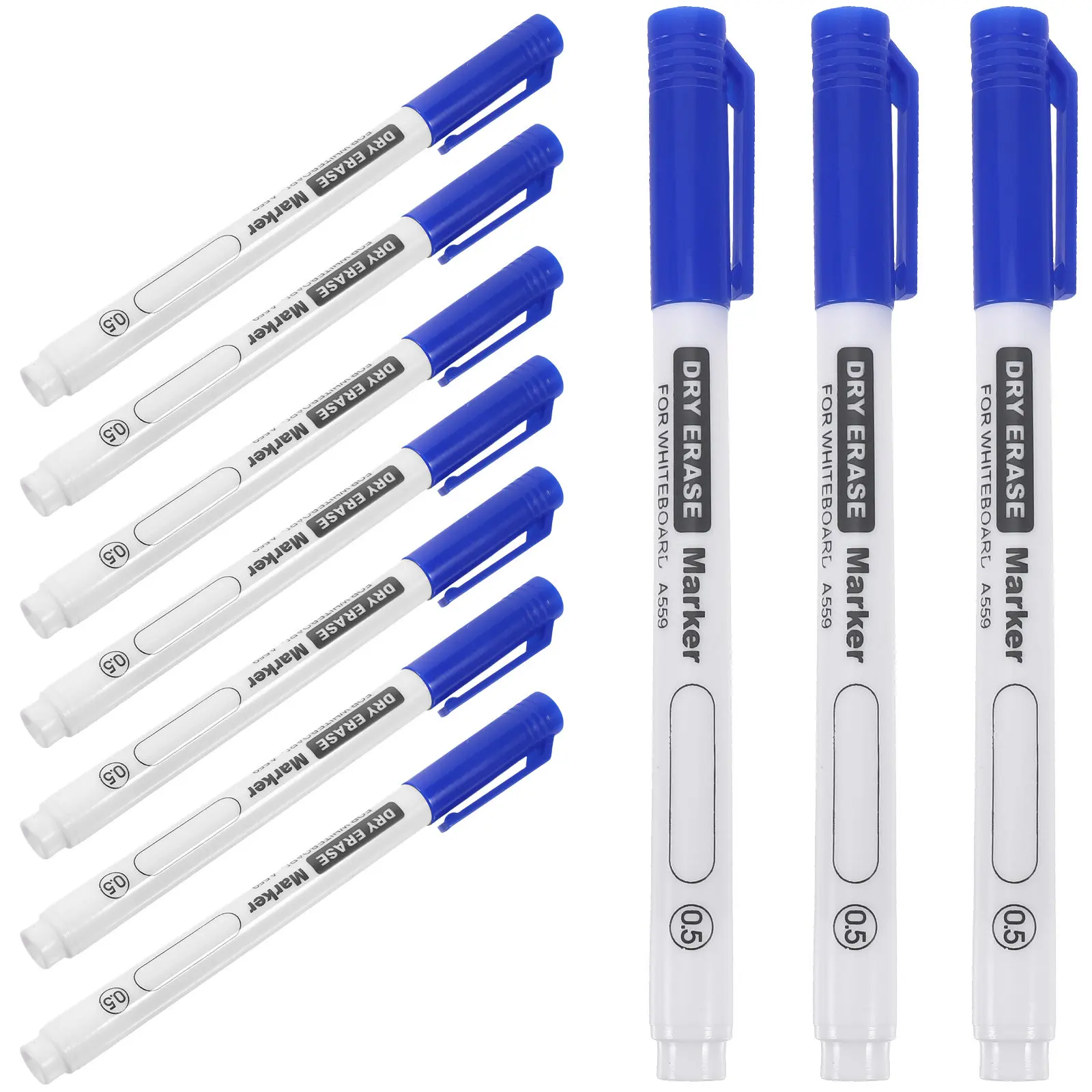

10Pcs Dry Erase Markers Fine Tip Whiteboard Pens Smooth Writing Quick Drying for School Office Classroom Teacher Student