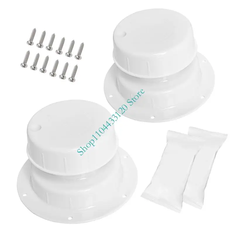 2Pcs RVs Pipe Vent Cap Replacement Plumbing Vent Cover For 1 To 2-3/8Inch Ducts
