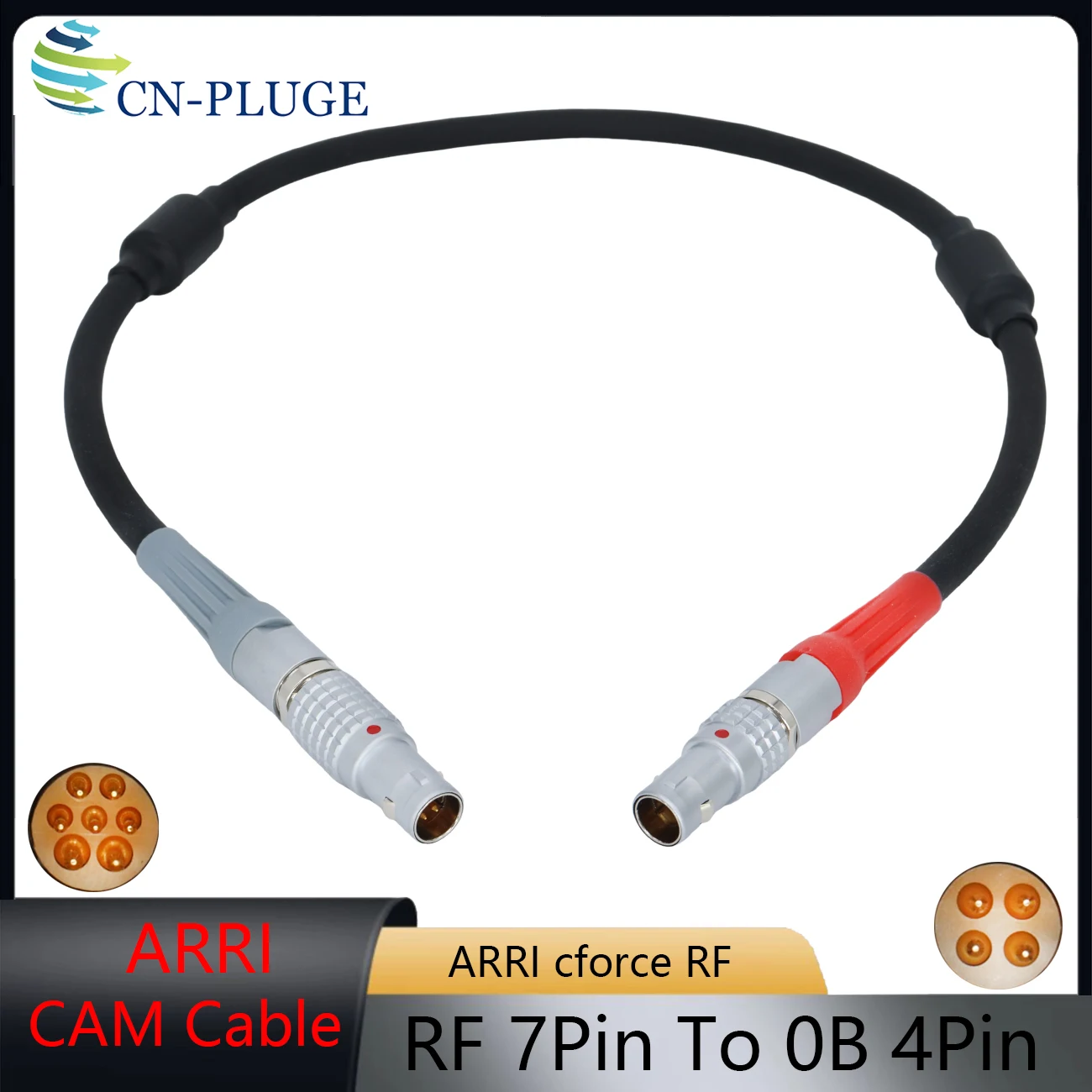 ARRI cforce RF  cRRO Camin CAM 7 pin to LBUS 4-pin Motor Cable，For AELXA 35/ Mini LF/Hi5/WCU-4 Run/Stop Cable