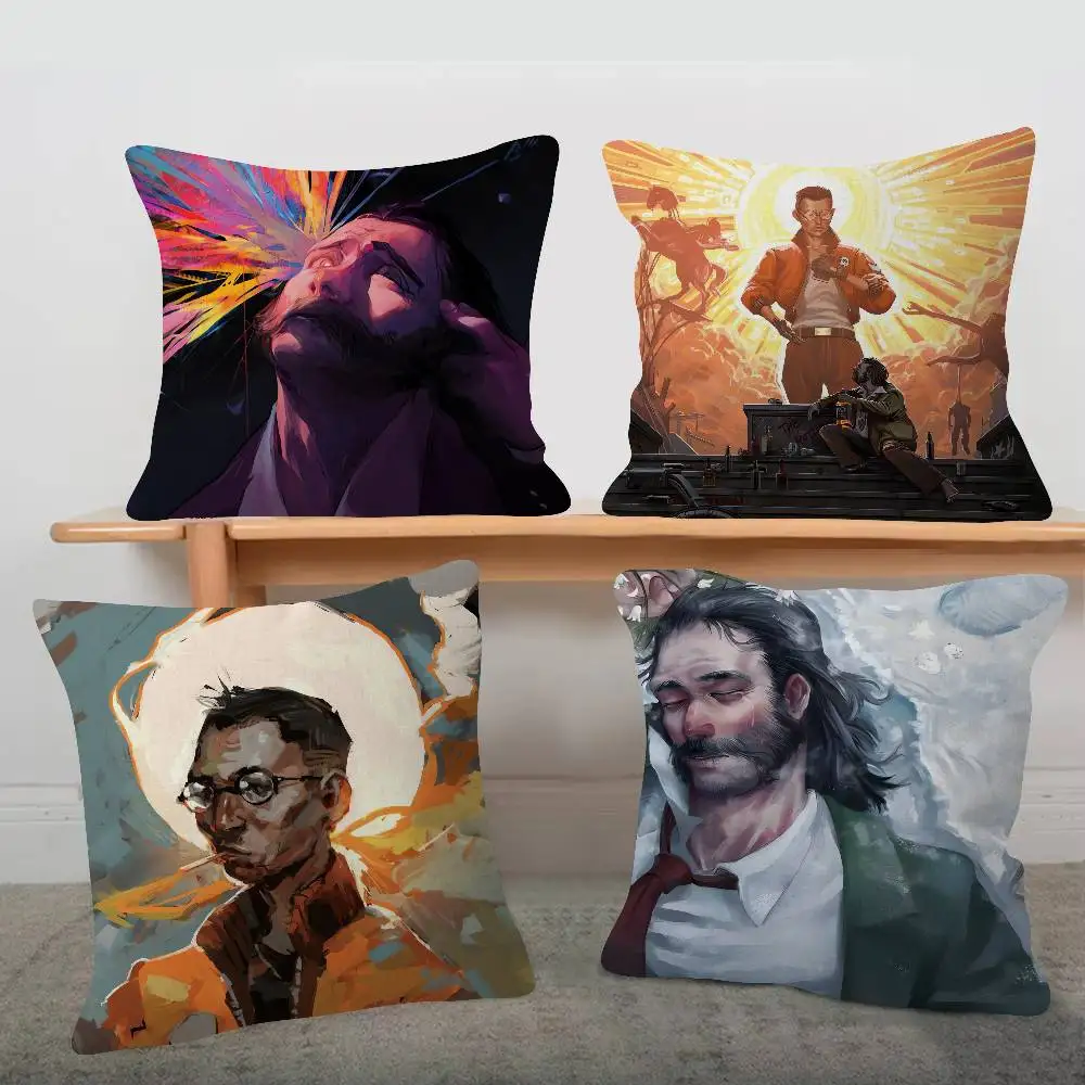 Game Disco Elysium Cute Cartoon L Game Cushion Cover Pillowcase Upholstery Sofa Throw Pillow Home Decor Pillowcas