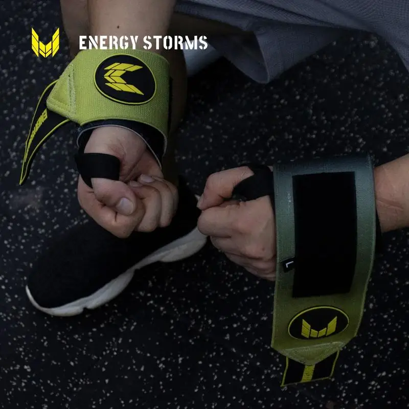 Energy Storms Wrist Wraps Adjustable Compression Wrist Support For Weightlifting Bench Press Push Up Gym Workout Men