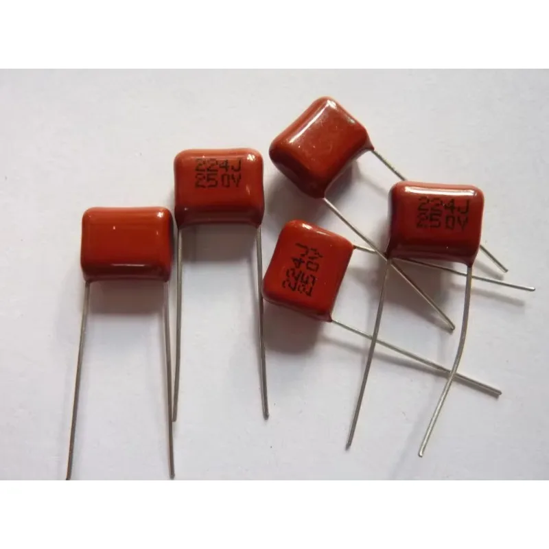 

100pcs CBB 224 250V 224J CL21 0.22uF 220nF P10 Metallized Polypropylene Film Capacitor