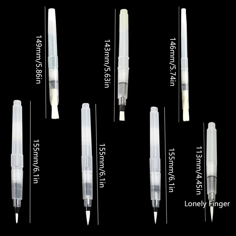 수채화 그림용 수채화 브러시 펜, 리필 가능한 수채화 브러시 펜, 물 페인트 브러시, 7 개