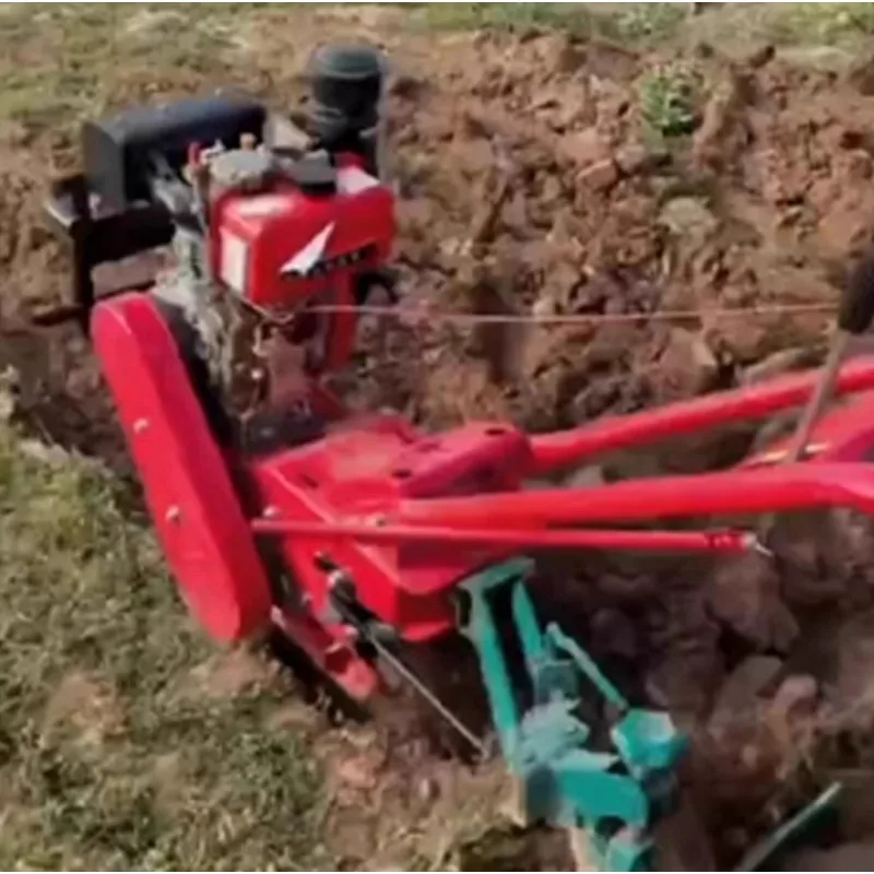سلسلة بدء التشغيل الكهربائية، آلة تهب الثور الأحمر الصغيرة، محراث دوار، زراعة حراثة الأسمدة في البستان